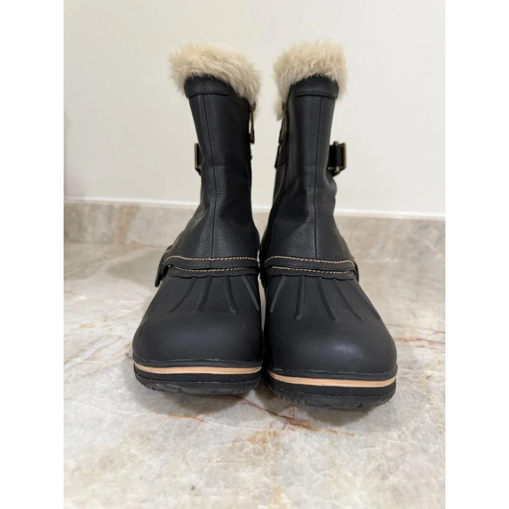 Blondo Sport Waterproof Fur Trim Winter Snow Boots Black Women's 6M